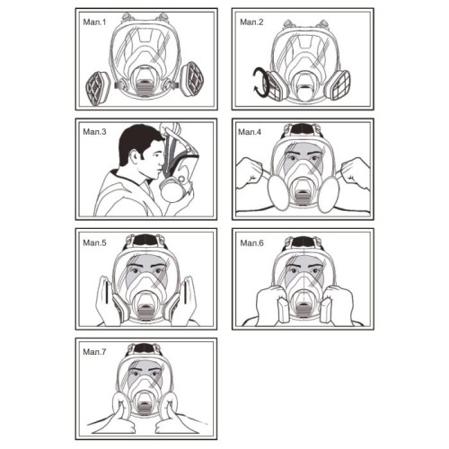 Маска Trident polyGARD 680 M захисна повнолицева
