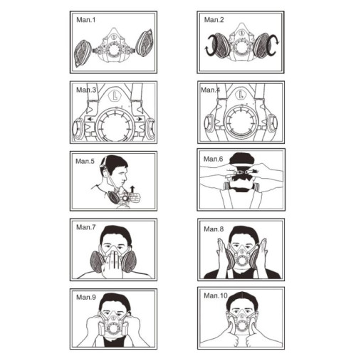 Trident polyGARD 7500 М захисна маска респіратор